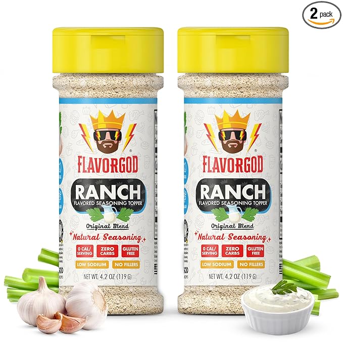 Ranch Seasoning Mix by Flavor God, Pack of 2- Premium All Natural & Healthy Spice Blend for