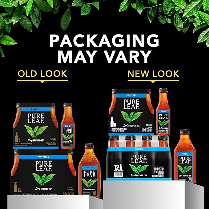 Pure Leaf Iced Tea, Unsweetened Lemon, Real Brewed Tea, Zero Sugar & Zero Calories, 18.5 Fl Oz