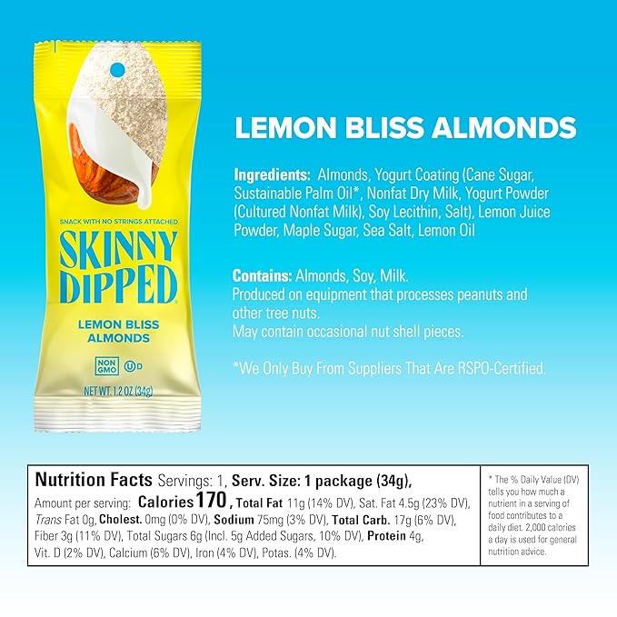SkinnyDipped Snack Attack Almond Variety Pack, Chocolate Covered Almonds, Low Sugar, Gluten Free