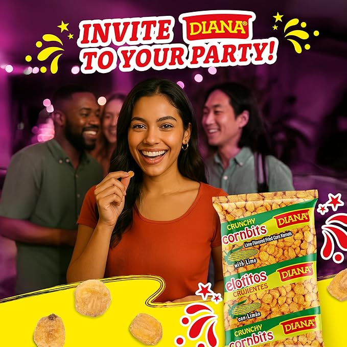 Diana Elotitos Crunchy Corn Kernel Snacks, Original BBQ Flavor, 4.05 Oz (Pack of 8)