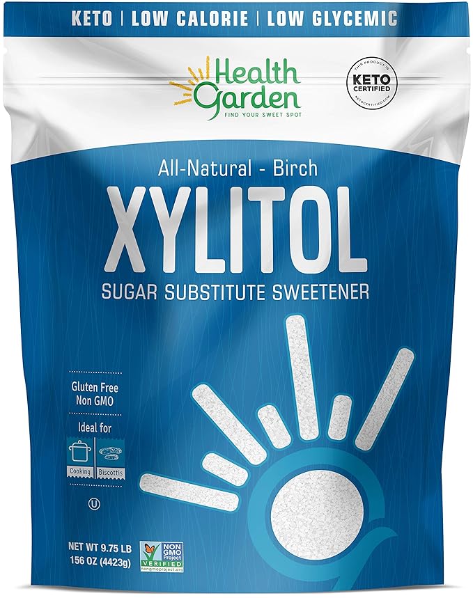 Health Garden Birch Xylitol Sweetener - 9.75 LB Resealable Bag - Pure Birch Xylitol - Non GMO