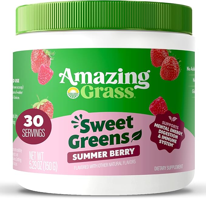 Amazing Grass Sweet Greens and Superfoods Powder for Digestive Health, Greens Powder, Digestive