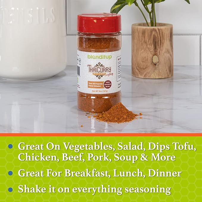 Thai Curry Spice Blend | Gourmet Spices with Sea Salt | Healthy to Add to Any Dish | Low Sodium, No