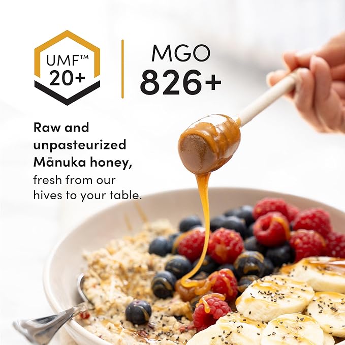 Me Today Manuka Honey, UMF 20+/MGO 826+ from New Zealand Authentic, Raw & Unpasteurized Honey | Raw