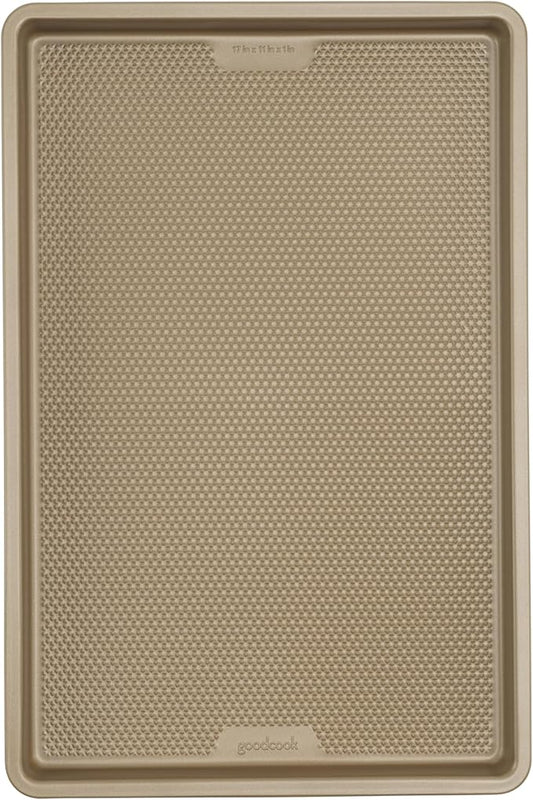 GoodCook BestBake Nonstick Textured Carbon Steel Cookie Sheet, 11" x 17", Large Baking Sheet, Even