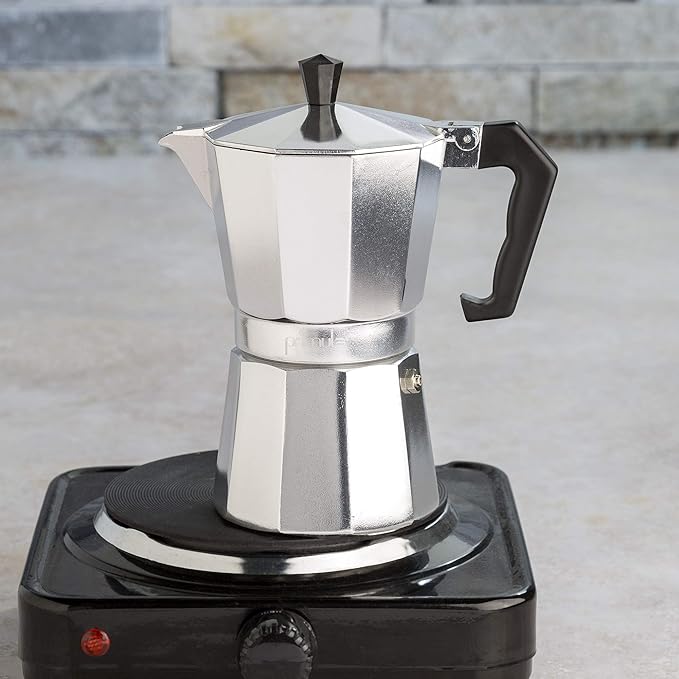 Primula Classic Stovetop Espresso and Coffee Maker, Moka Pot for Italian and Cuban Café Brewing