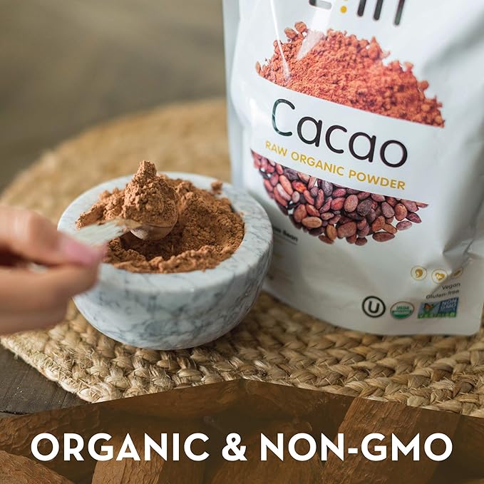 Zint Organic Cacao Powder (32 oz): Paleo-Certified, Organic, Non GMO, Anti Aging Antioxidant