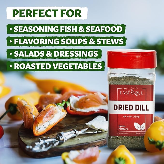 Eastanbul Dill Weed, 2.5oz Dried Dill Weed, Eneldo En Povlo, Pure, Freshly Cut, Sifted