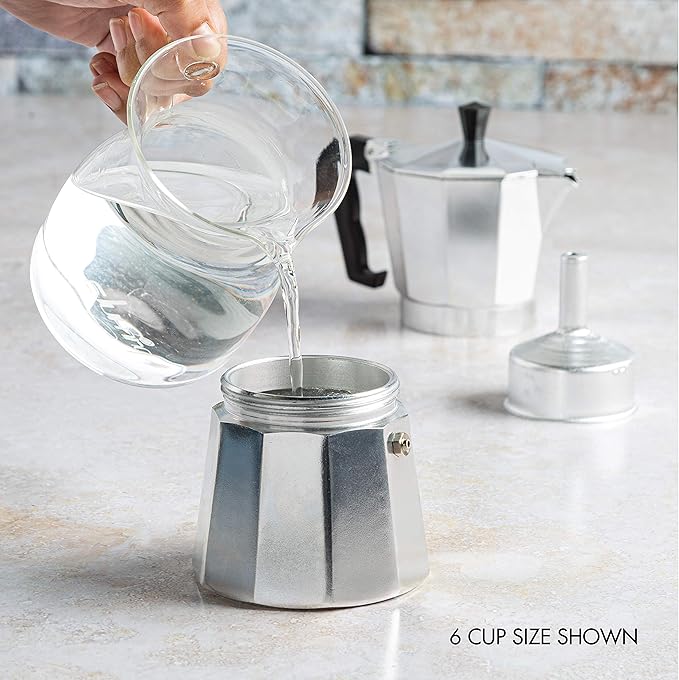 Primula Classic Stovetop Espresso and Coffee Maker, Moka Pot for Italian and Cuban Café Brewing