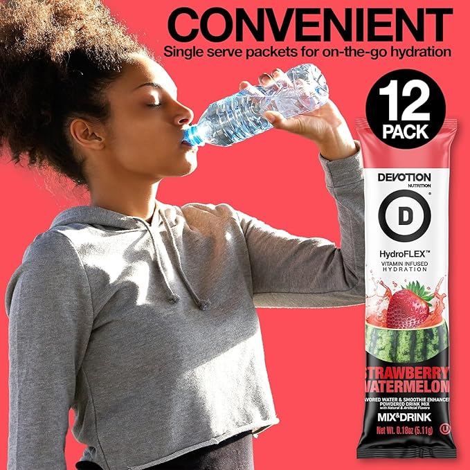 Devotion Nutrition HydroFLEX Water Flavoring Packets ??Sugar-Free Hydration with Vitamins &