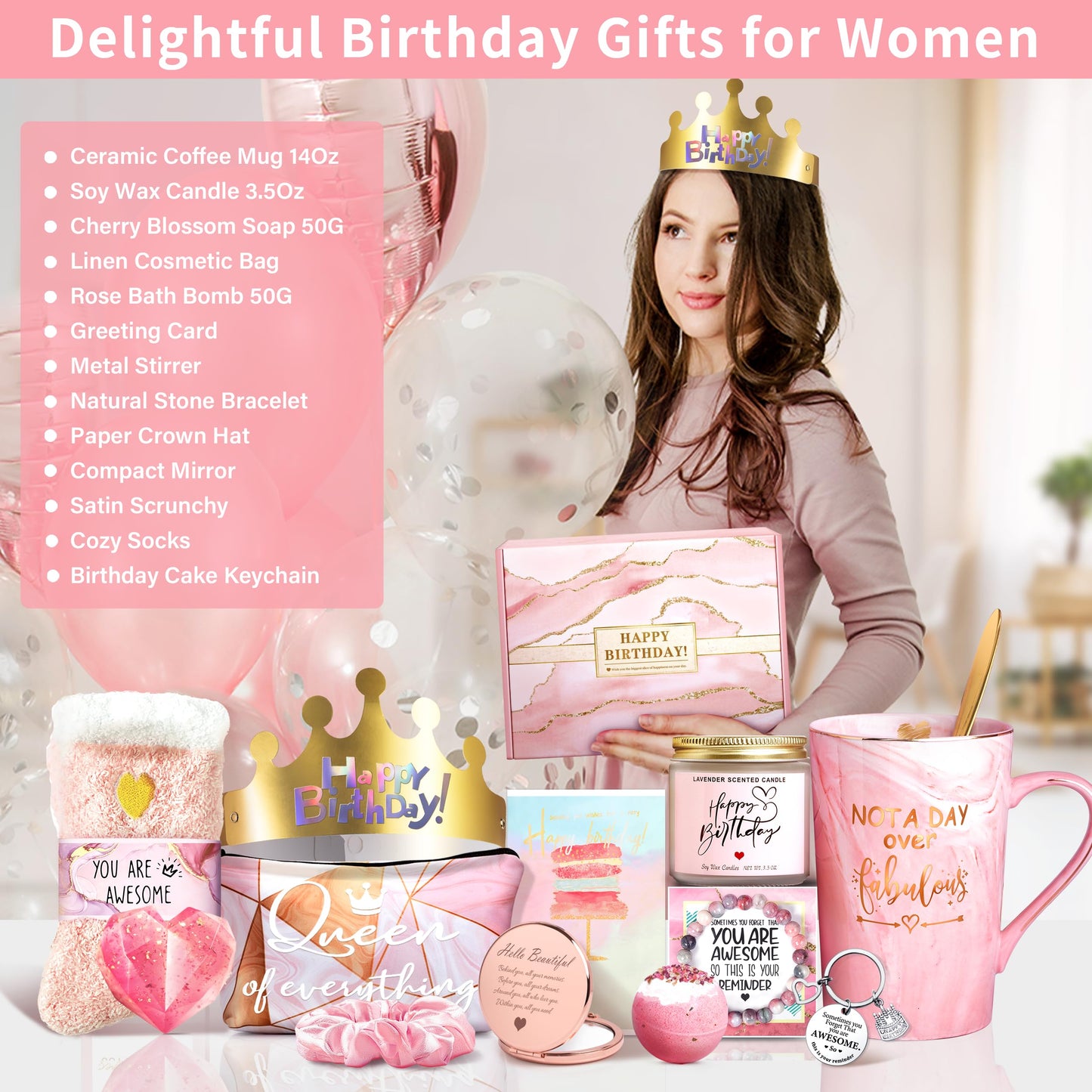Jumway Not A Day Over Fabulous Mug Gifts Set- Birthday Gifts for Women - Funny Birthday Gift Ideas