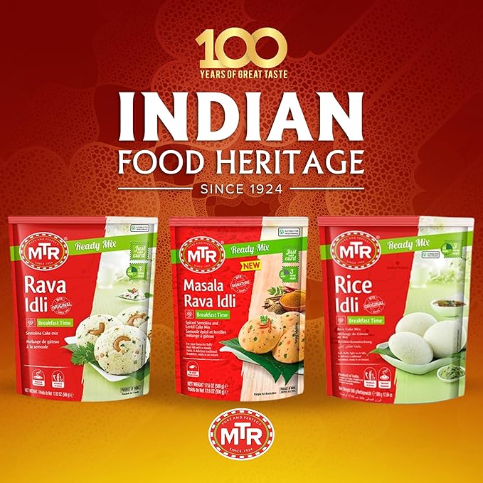 MTR Instant Masala Rava Idli Mix - Ready to Cook Authentic Indian Breakfast, Lunch, Dinner or Snack
