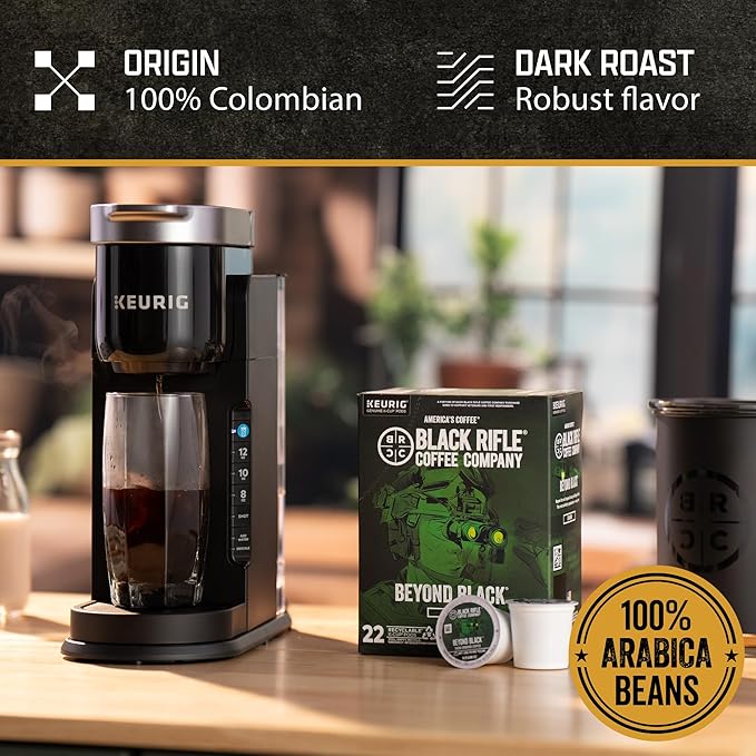 Black Rifle Coffee Company Dark Roast K Cups - Single Serve K Cups Coffee Pods - Kcup Pods