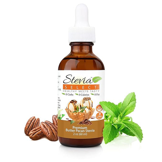 Stevia Select Butter Pecan Flavored Liquid Stevia ??Zero Calorie Coffee, Tea, Drink & Baking