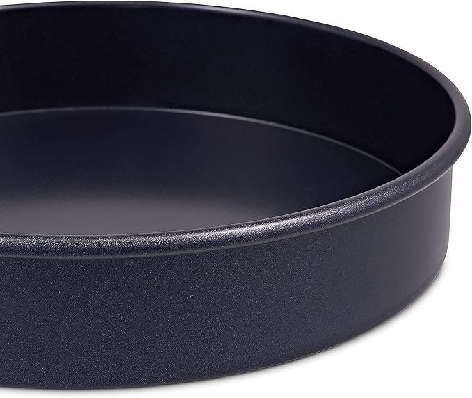Zyliss E980195 Non-Stick Loose Base Round Sandwich Tin | 20cm/8in | Carbon Steel | Dark Blue | Cake