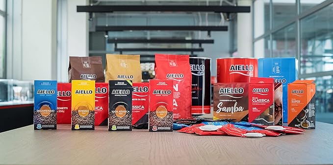 Aiello Caffe Italian Espresso Coffee Beans 2.2 LB Bag, Medium Whole Bean Coffee Freshly Roasted and