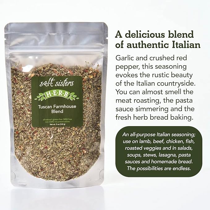 Salt Sisters 5 Oz Tuscan Farmhouse Sea Salt Blend