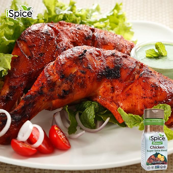 iSpice - Salt-Free | Sugar free | 100% Fat Free Pure Wellness Chicken Super Spice Blend | All