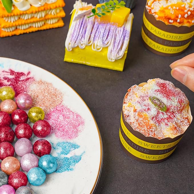 NiHome Edible Food-Grade Glimmer Powder Glitter Luster Dust Metallic Food Decorating Sprinkle