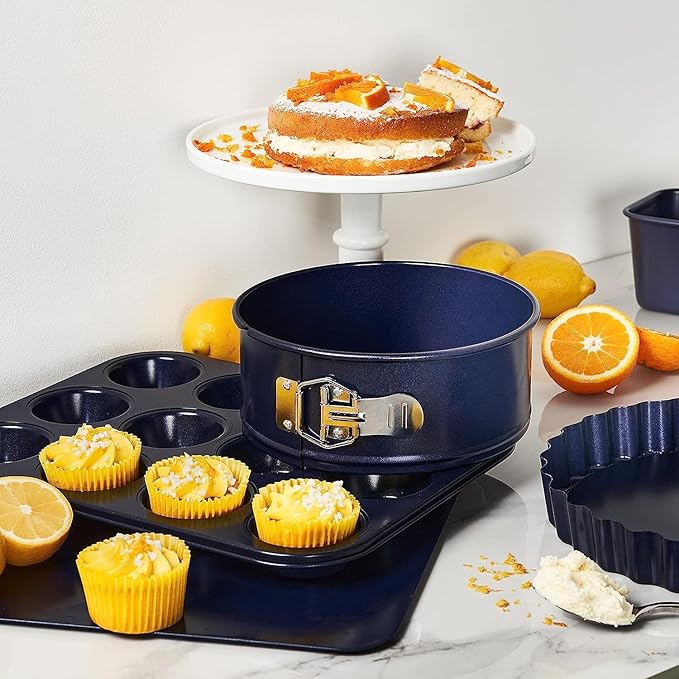 Zyliss E980191 Non-Stick Baking Tray | Carbon Steel | Dark Blue | Baking Tin/Bakeware/Roasting |