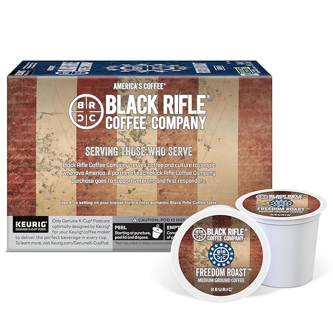 Black Rifle Coffee Company Medium Roast K Cups - Single Serve K Cups Coffee Pods - Kcup Pods