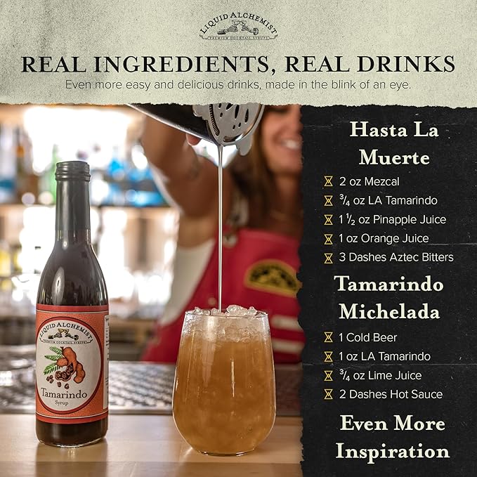 Liquid Alchemist Tamarind Syrup for Cocktails - Real Ingredients Make our Tamarindo Syrup the
