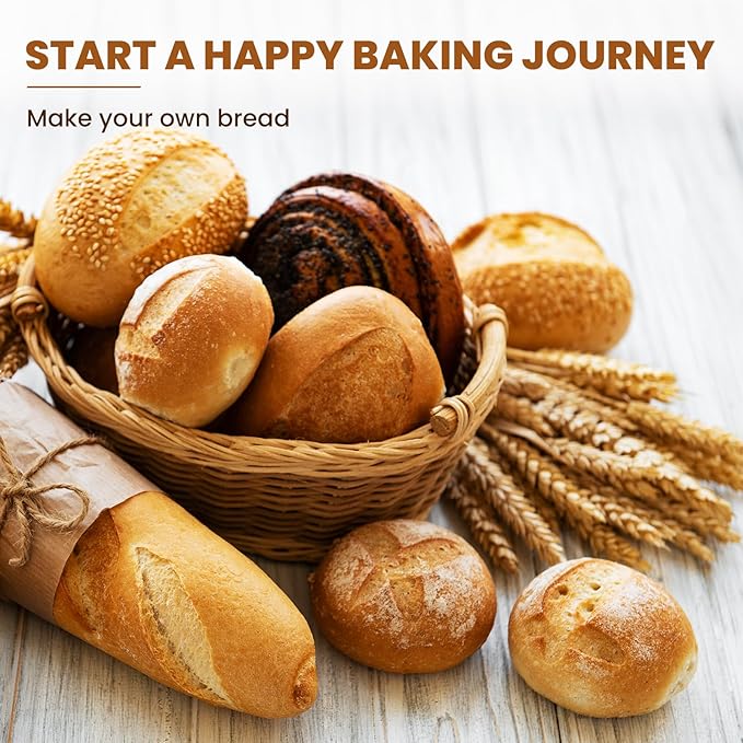 6 Inch Oval Banneton Bread Proofing Basket Set of 6, Kikcoin Mini Sourdough Bread Baking Supplies