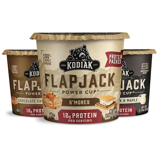 Kodiak Cakes Protein Pancake On The Go Flapjack Cups Mix; Buttermilk, Chocolate Chip, & S?셫ores
