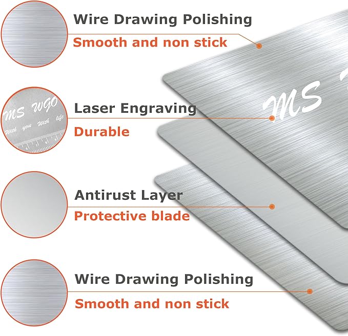 Pro Dough Pastry Scraper/Cutter/Chopper Stainless Steel Mirror Polished with Measuring Scale