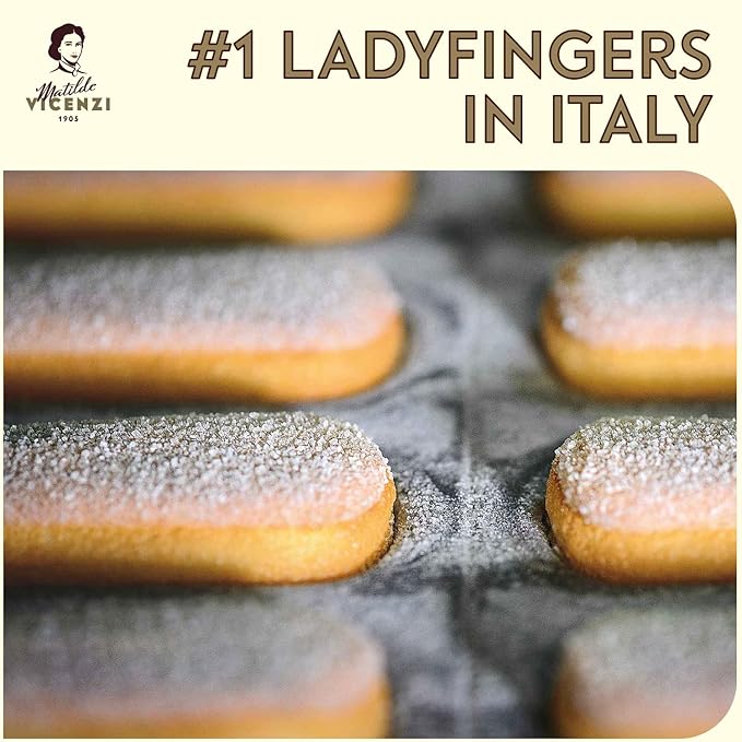 Matilde Vicenzi Vicenzovo Ladyfingers 14.10oz - Classic Italian Biscuits, Ladyfingers Cookies for