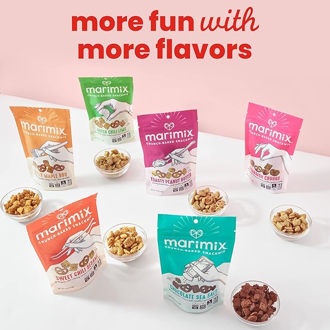 Marimix Snack Mix | Sweet Chili Sesame 3 Pack | Crunch Baked Sweet & Salty Savory Plant Based