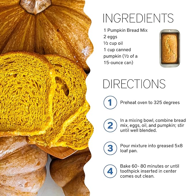 Southern Living Gourmet Pumpkin Bread Mix, Easy-to-Bake Delight, Perfect for Potlucks, Fall