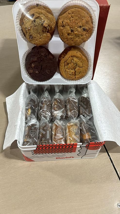 David's Cookies 5lb Assorted Cookies & Brownies Tin Gift Basket ??Fresh-Baked Delicious Gourmet