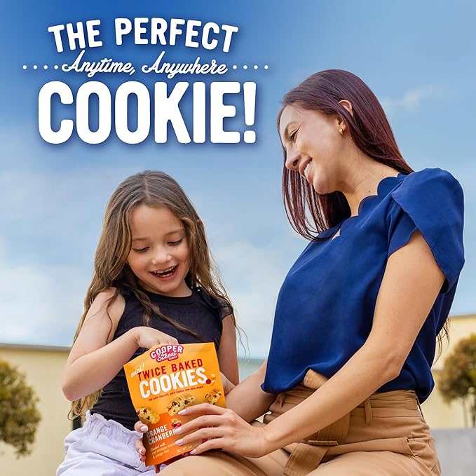 Cooper Street Twice Baked Orange Cranberry Biscotti Cookies - Crispy Mini Biscotti Cookies Ideal