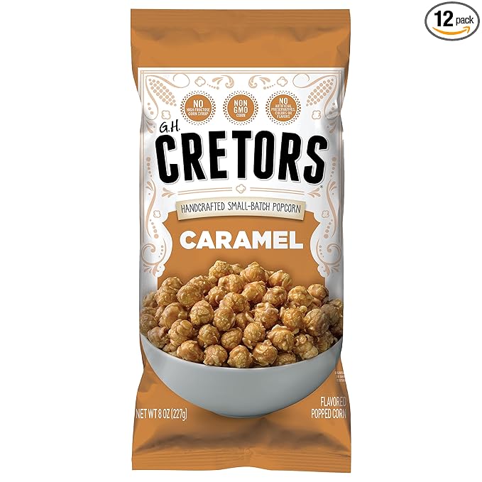 G.H. Cretors Popcorn, Caramel Corn, 96 Ounce (Pack of 12)