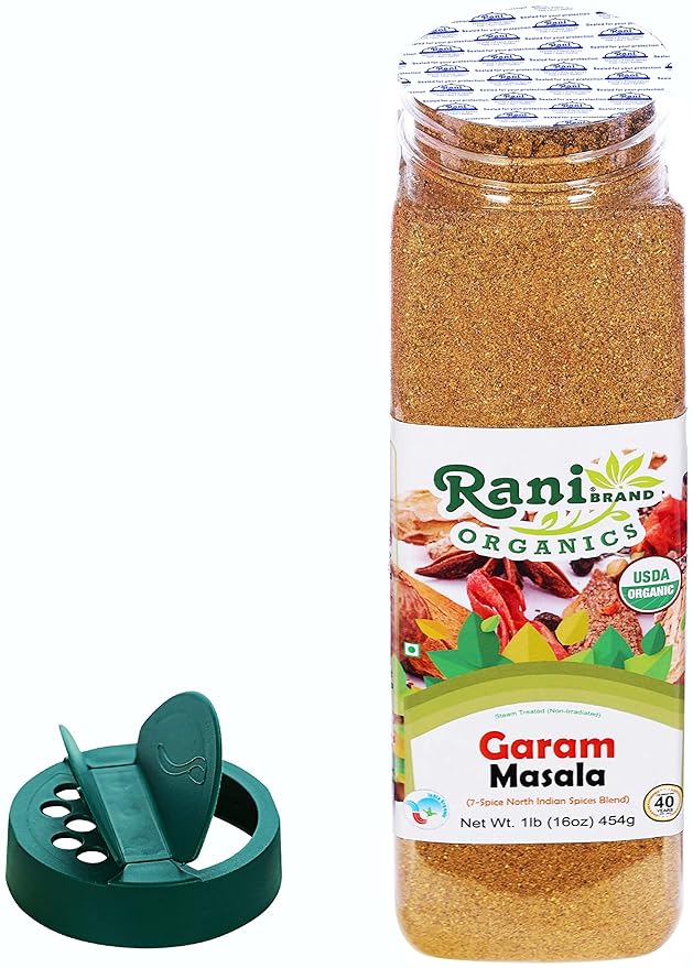 Rani Organic Garam Masala (7-Spice North Indian Spices Blend) 16oz (1lb) 454g PET Jar ~ All Natural