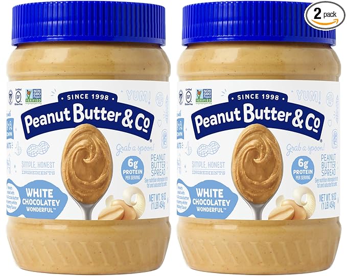 Peanut Butter & Co. White Chocolatey Wonderful Peanut Butter, Non-GMO Project Verified, Gluten