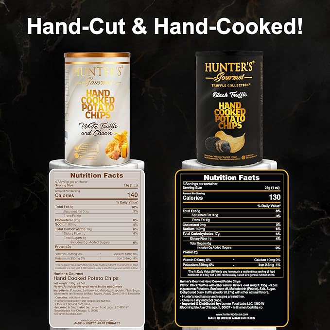 Hunter's Gourmet Chips Truffle Collection | Hand-Cut | Made in a Nut-Free Facility |