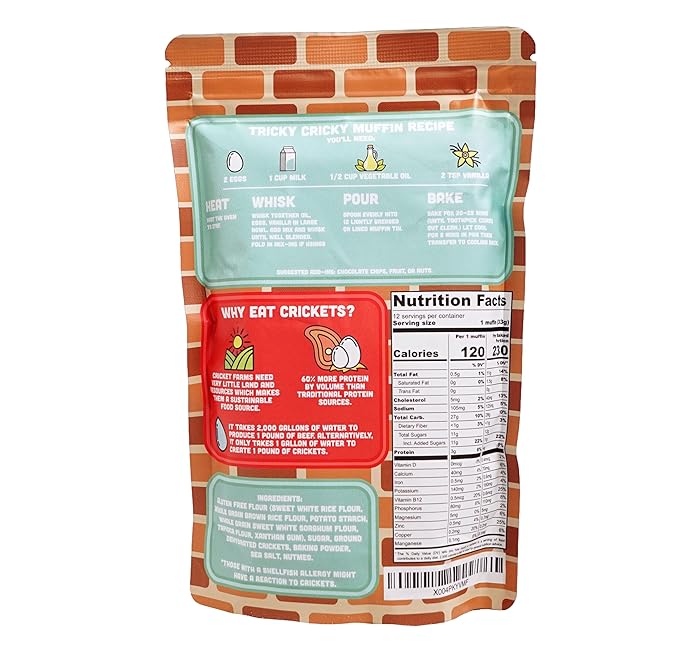 Tricky Cricky Cricket Protein Muffin Mix ??USA Handmade Edible Cricket Flour Baking Mix ??Real USA