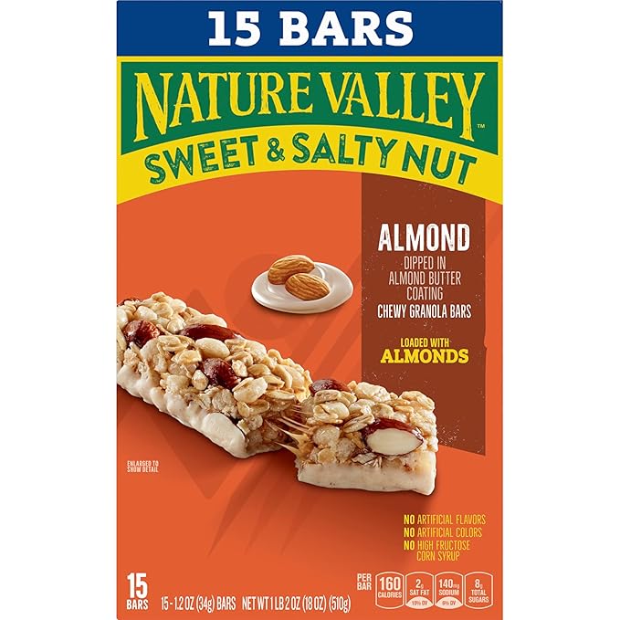 Nature Valley Sweet and Salty Nut Granola Bars, Almond, 15 Bars, 18 oz