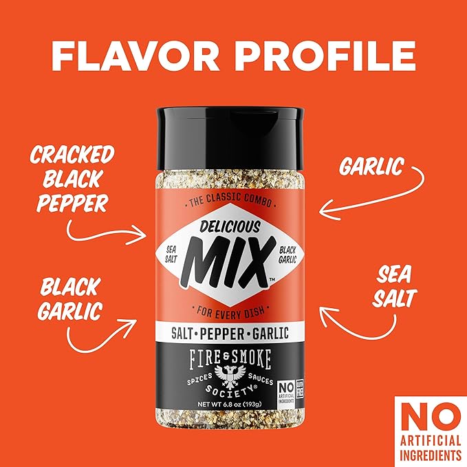 Fire & Smoke Society The Delicious Mix All Purpose Seasoning | BBQ Rubs for Smoking and Grilling |