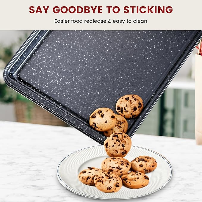 10-Piece Baking Pans Set, Bakeware Sets Nonstick, Baking Set for Oven Cooking, Stackable Carbon