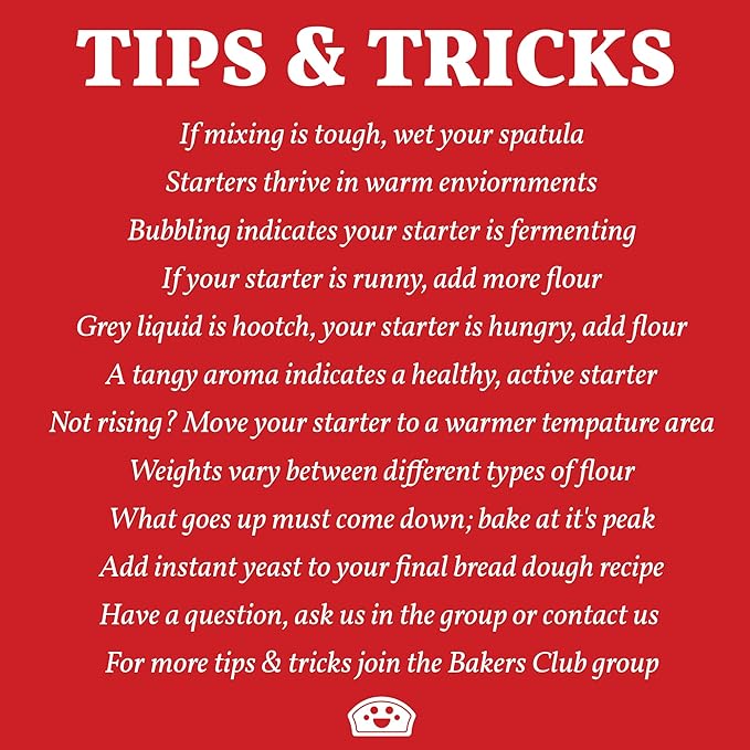 Bakers Club Rapid 24-Hour Sourdough Starter Culture - Makes 5 Batches - Mix, Ferment & Bake Next