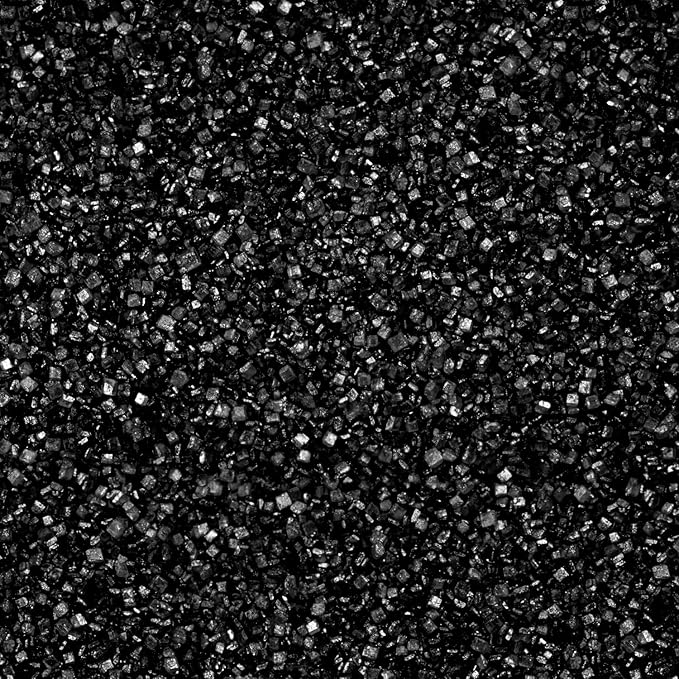 Edible Black Sprinkles, Sanding Sugar Crystals, 150g, Black Sugar Sprinkles for Cake Decorating