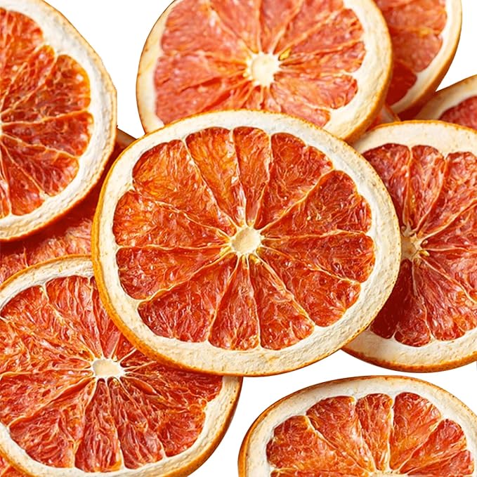 Mkostlich Dried Grapefruit Slices, 250g/8.81oz Dehydrated Grapefruit for Cocktails, Red Grapefruit