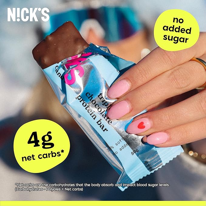 Nick?™s Triple Chocolate Protein Bars ??12-Count Box | High Protein, Low Calories, Low Carbs, Keto