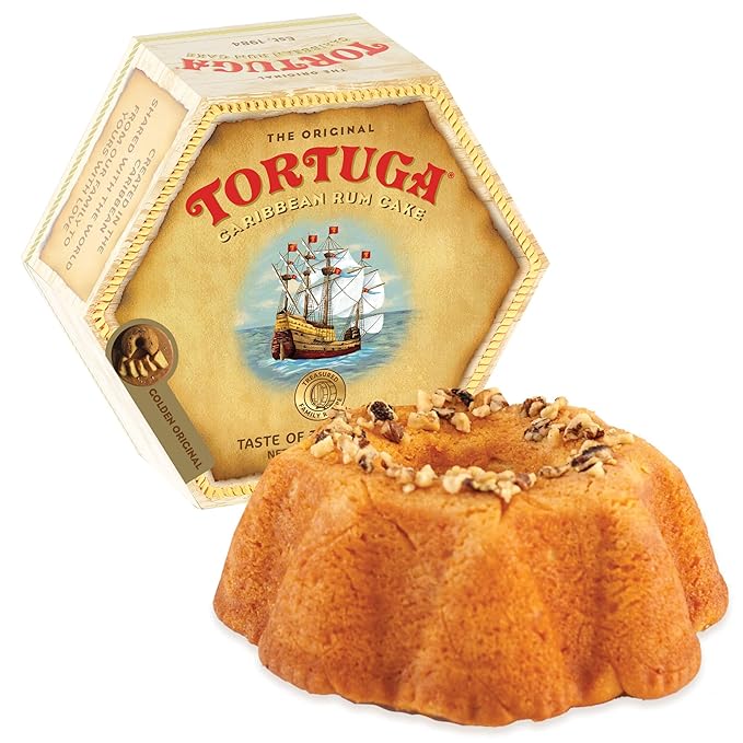 TORTUGA Caribbean Original Rum Cake with Walnuts - 32 oz Rum Cake - The Perfect Premium Gourmet