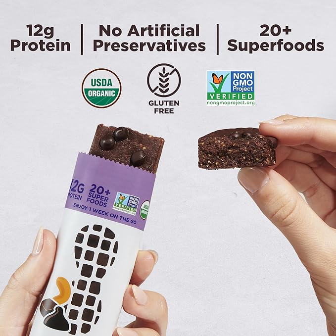 Perfect Bar, Chocolate Brownie Protein Bar, Organic, Gluten Free, Soy Free, Non GMO, No Sugar