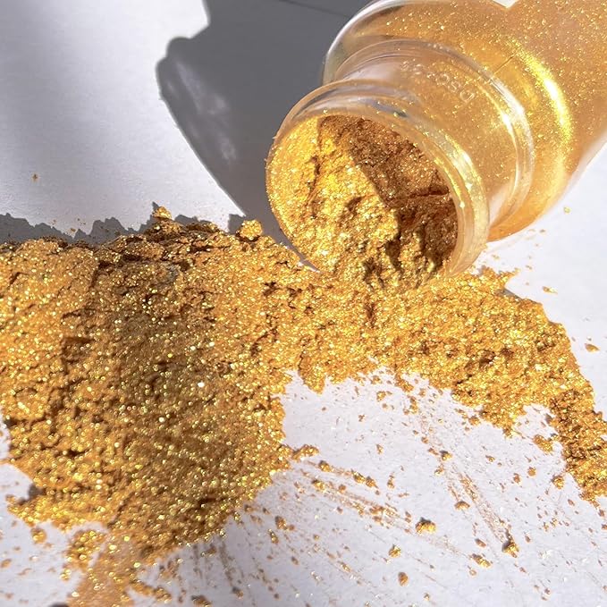 15g Edible Gold Luster Dust for Drinks Cake Decorating ??Colaele Gold Shimmering Edible Glitter