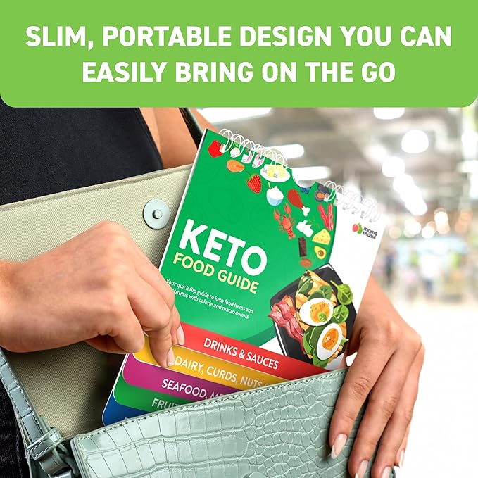 Keto Cheat Sheets Magnets Booklet - Keto Gifts for Women - Keto Diet Beginners Guide - Keto Food